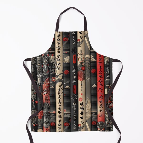 Item preview, Japanese Scroll and Samurai Armor Seamless Pattern designed and sold by KaitoJapanDesign.