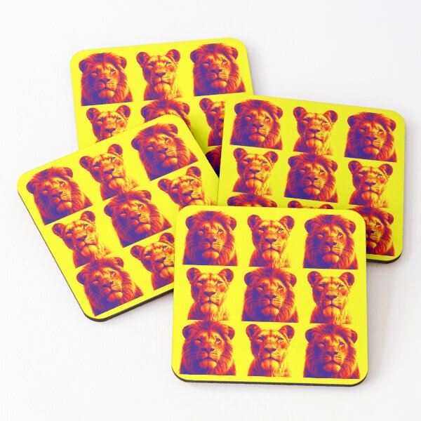 Item preview, Roaring Love: Lion & Lioness (Wildlife Pop Art) designed and sold by Galtero.