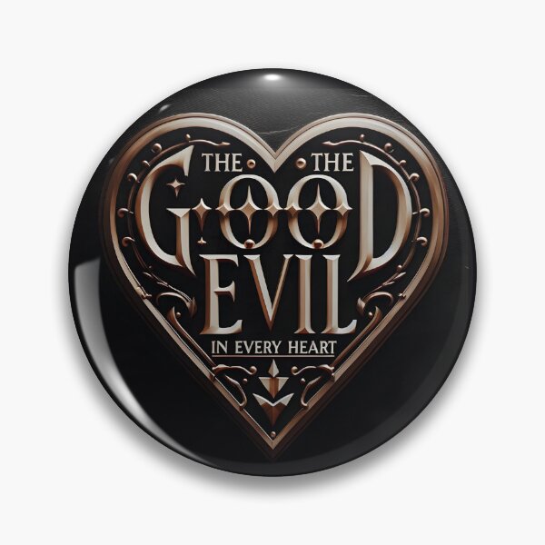 Item preview, Metallic Heart Good Evil Symbol designed and sold by Voodoo Store Paranormal Collections.
