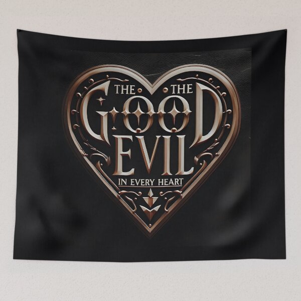 Item preview, Metallic Heart Good Evil Symbol designed and sold by Voodoo Store Paranormal Collections.