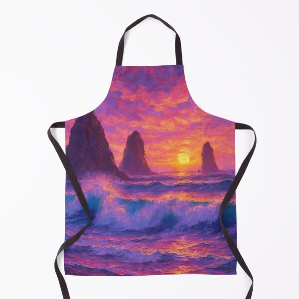Item preview, Impressionist Sunset Over Ocean Seastacks designed and sold by shogan712.