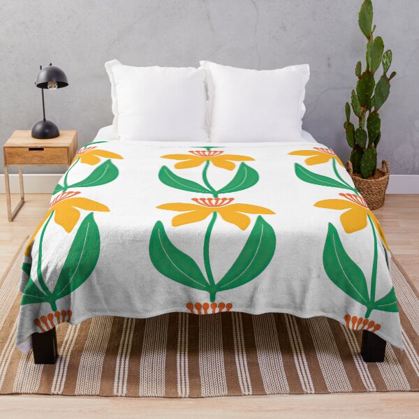 Item preview, Whimsical Yellow Flower with Green Leaves Illustration designed and sold by ArtfulWeave.