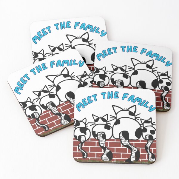 Item preview, The Tail End – Cat Family Portrait designed and sold by BulletKitty82.