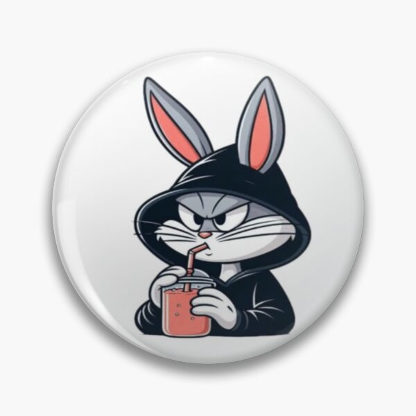 Item preview, bugs bunny in black hoodie artful cartoon design designed and sold by NivyasArtistry.