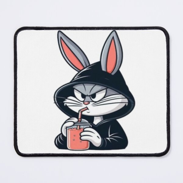 Item preview, bugs bunny in black hoodie artful cartoon design designed and sold by NivyasArtistry.