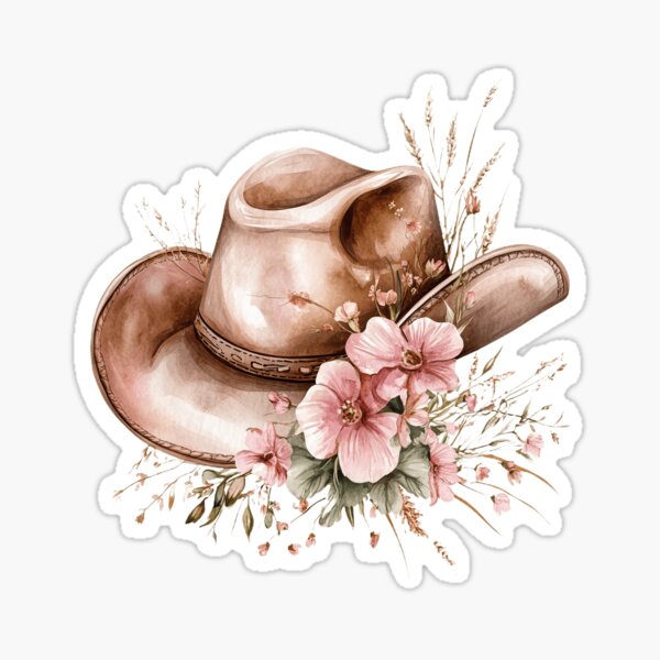 Item preview, Floral Cowgirl Hat designed and sold by stickertrendy.