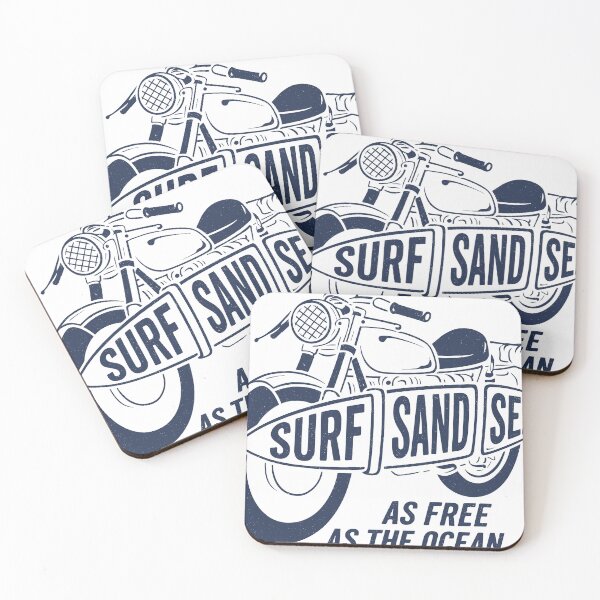 Item preview, Surf Sand Sea – Retro Ocean Freedom Tee designed and sold by GuizJese.