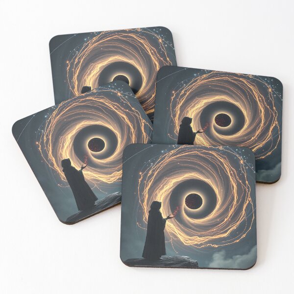 Item preview, The Witch and the Black Hole – Cosmic Fantasy Witchcraft Art designed and sold by WiccaJourney.