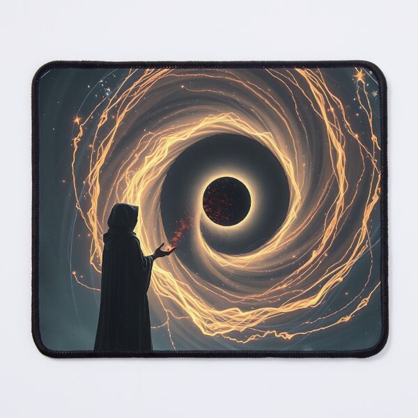 Item preview, The Witch and the Black Hole – Cosmic Fantasy Witchcraft Art designed and sold by WiccaJourney.