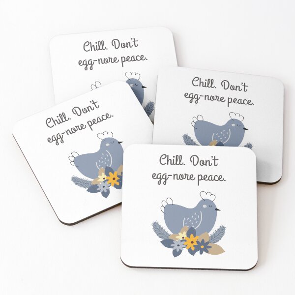 Item preview, Chill. Don't egg-nore peace: The Stoic Approach to Mental Wellbeing designed and sold by LexaArtworks.