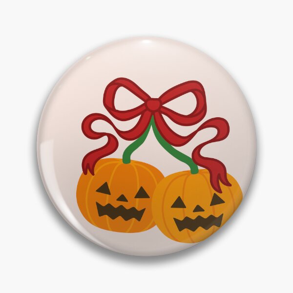 Item preview, Pumpkin Cherry Bow Halloween Spooky Jack-o-Lantern designed and sold by Magnolia Valley Art.
