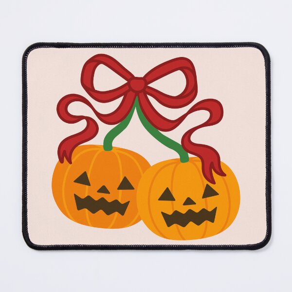 Item preview, Pumpkin Cherry Bow Halloween Spooky Jack-o-Lantern designed and sold by Magnolia Valley Art.