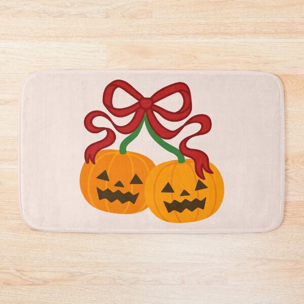 Item preview, Pumpkin Cherry Bow Halloween Spooky Jack-o-Lantern designed and sold by Magnolia Valley Art.