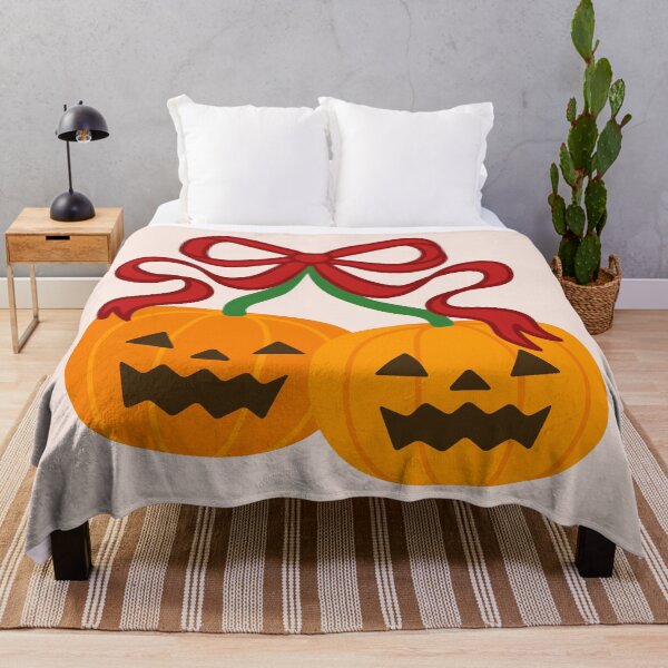 Item preview, Pumpkin Cherry Bow Halloween Spooky Jack-o-Lantern designed and sold by Magnolia Valley Art.