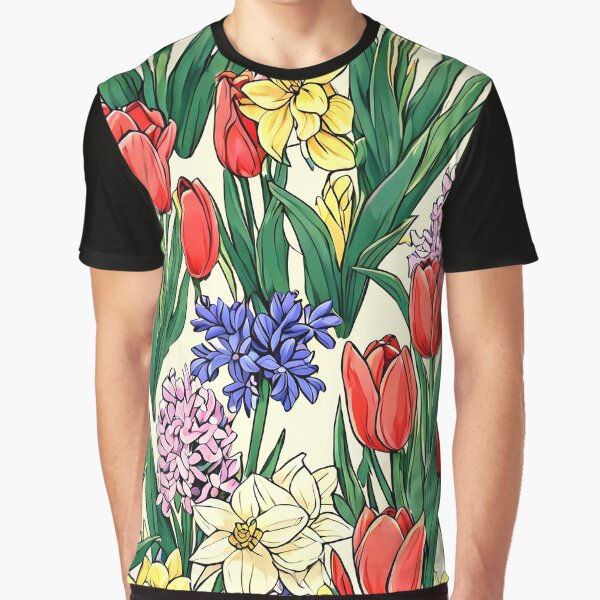 Item preview, Spring Garden Tulip Hyacinth and Daffodil designed and sold by BeetleInABox.