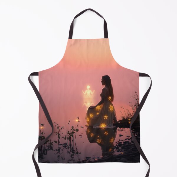 Item preview, The Oracle’s Mirror Lake – Mystical Sunset Fantasy Art designed and sold by WiccaJourney.