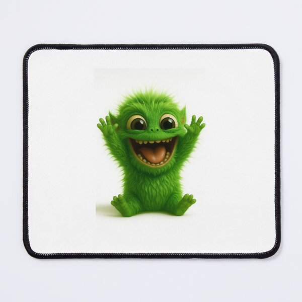 Item preview, Excited Green Monster – Joyful Creature with Open Arms designed and sold by StickerLab011.