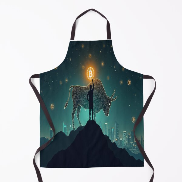 Item preview, Crypto Bull Market Bitcoin Mountain Peak Silhouette designed and sold by Aicrag-Shop.
