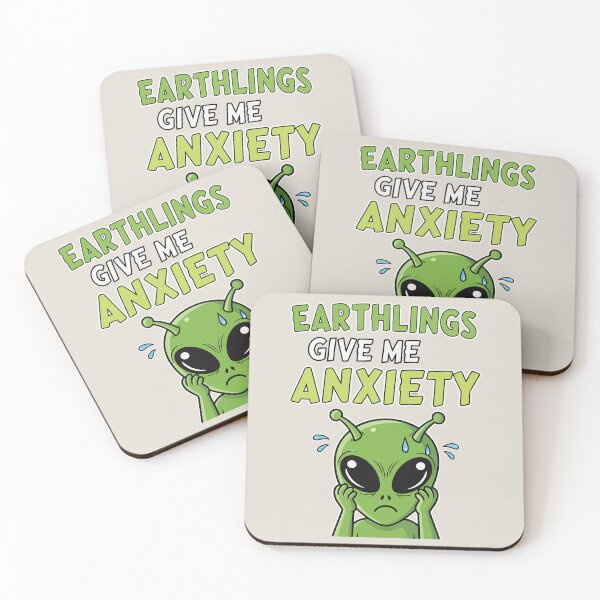 Item preview, Earthlings Give Me Anxiety designed and sold by Amir Faysal.