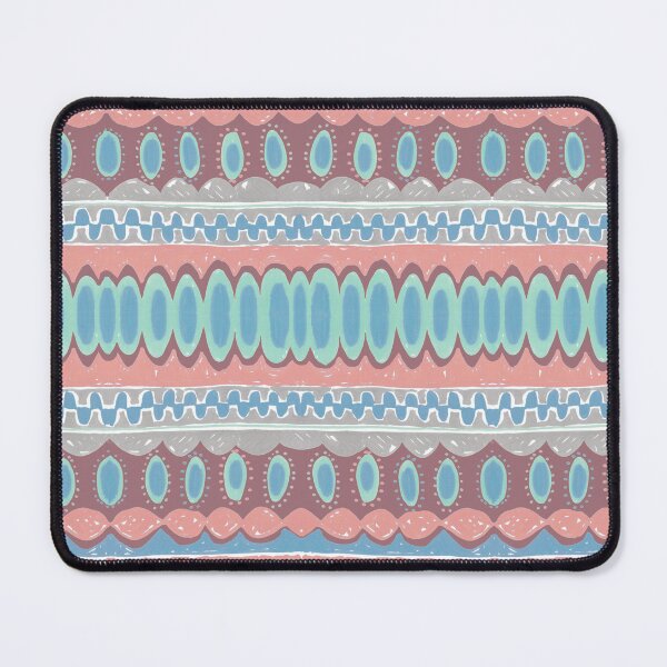 Item preview, Soft geometric hanmade felt tip pen pink brown blue designed and sold by Alessandro Remo Mazzoni Remotextiles.