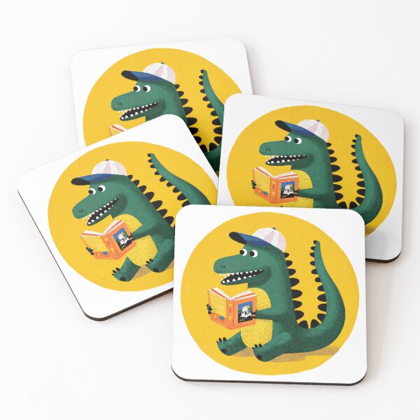 Item preview, Bookish Dino in a Baseball Cap: Cuteness Meets Curiosity designed and sold by ForeverPrintsOK.