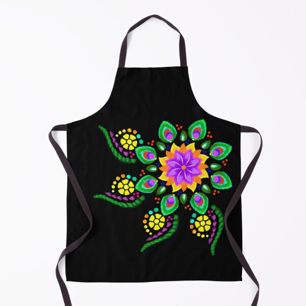 Item preview, Floral Rangoli Mandala with Peacock Feather Art designed and sold by ExploreAura Studio.