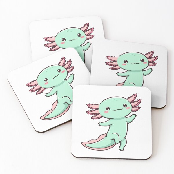 Item preview, Mint Green Cartoon Axolotl designed and sold by EastEndTownie.