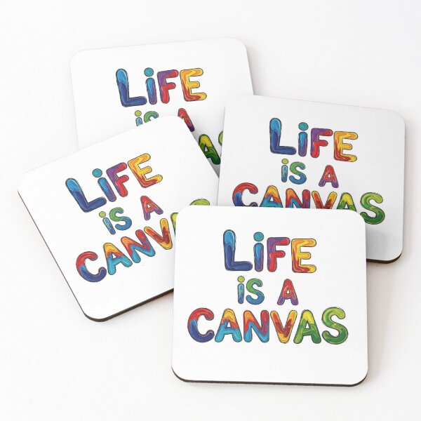 Item preview, Life is a Canvas - Colorful Text Art designed and sold by SportKI.