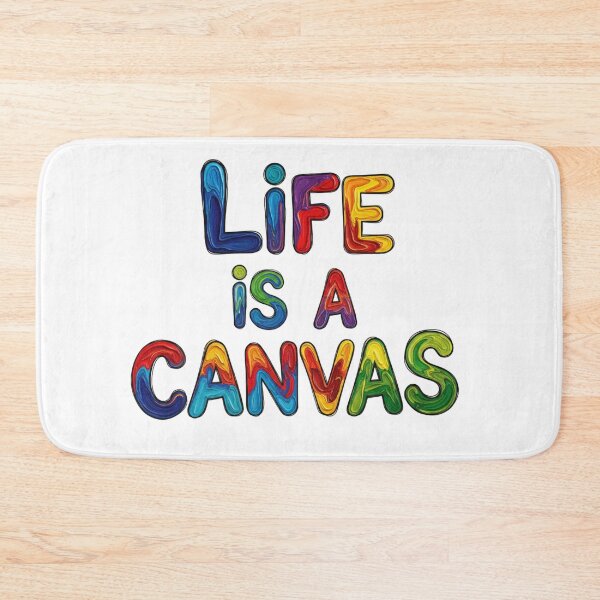 Item preview, Life is a Canvas - Colorful Text Art designed and sold by SportKI.