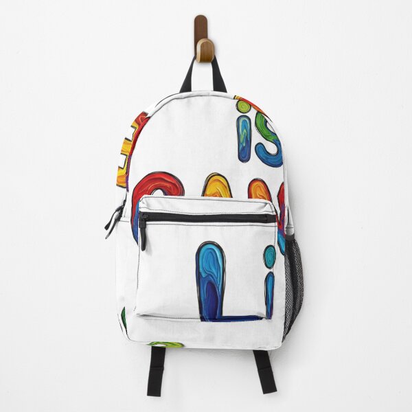 Item preview, Life is a Canvas - Colorful Text Art designed and sold by SportKI.
