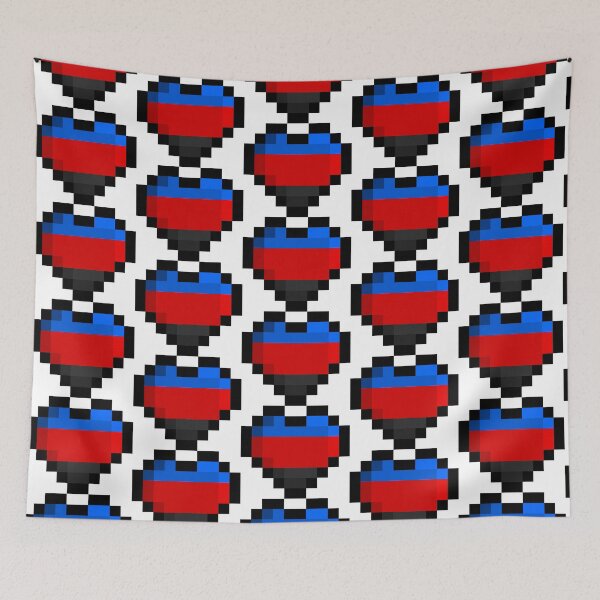 Item preview, Polyamory Pixel Heart Pride Flag designed and sold by HarveyHandcraftsandDesigns.