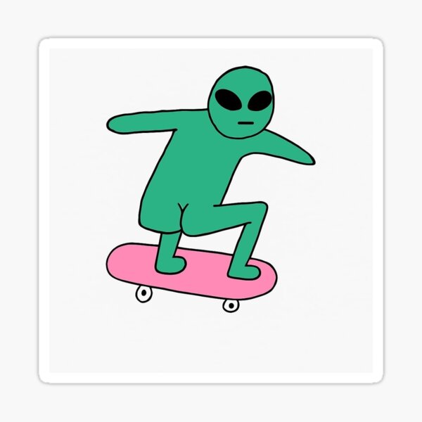 Item preview, Skateboard Alien  designed and sold by Sky-Blue-Sketch.