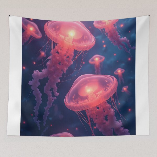 Item preview, Luminous Drift: The Ethereal Dance of Jellyfish designed and sold by oanaunciuleanu.
