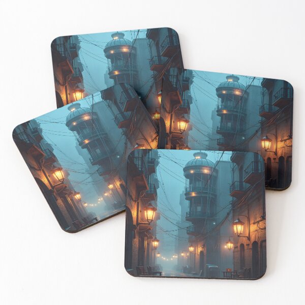 Item preview, Luminous Sentinel of the Misty Alley designed and sold by oanaunciuleanu.