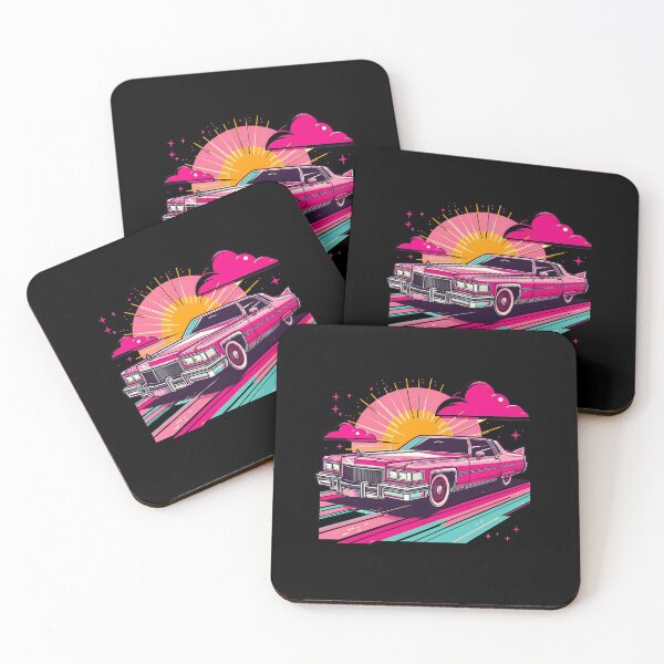 Item preview, Pink Cadillac – Retro 1950s Classic Retro Car Art designed and sold by AlessaHelios.