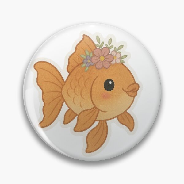 Item preview, Goldfish Flower Crown Cute Adorable Animal Nature Aquarium Water Pets designed and sold by SamiraArts.