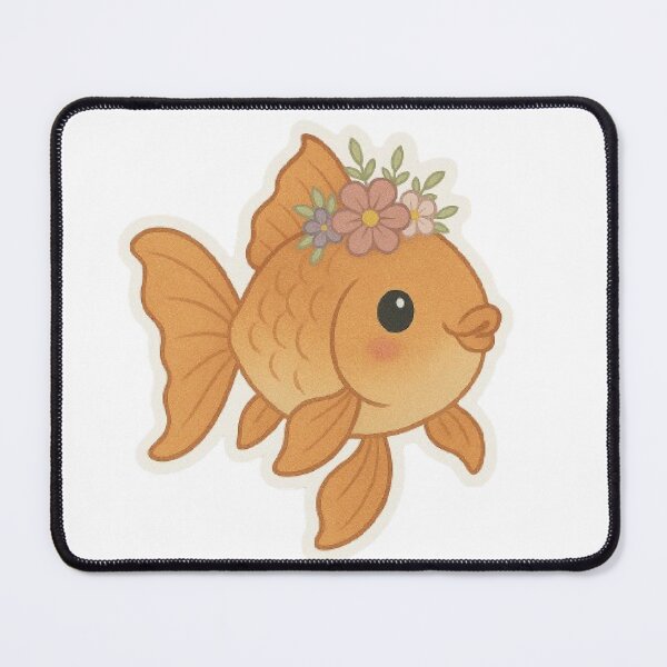 Item preview, Goldfish Flower Crown Cute Adorable Animal Nature Aquarium Water Pets designed and sold by SamiraArts.
