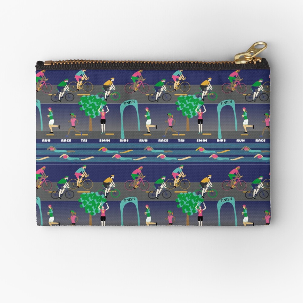 Women Rock Triathlon! Zipper Pouch