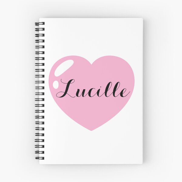 Artikelvorschau, Lucille Name mit rosa Herz entworfen und verkauft von Artbymonika.