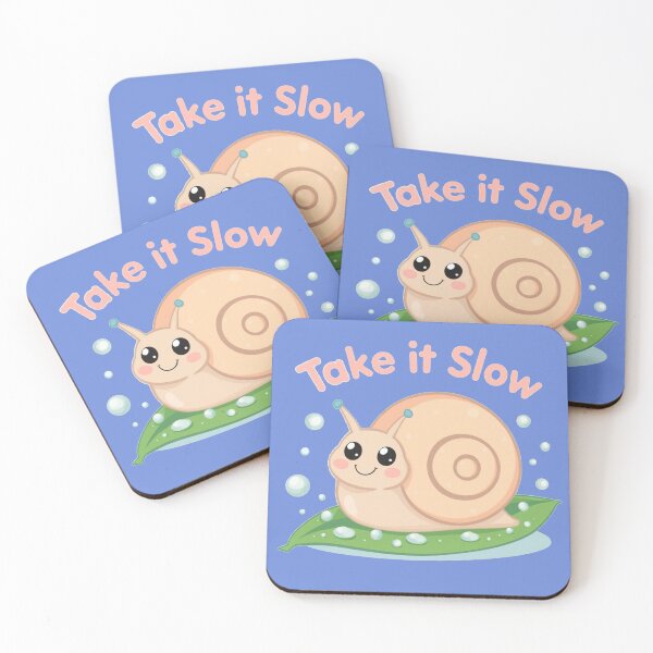 Item preview, Take It Slow - Cute Pastel Snail on Leaf Illustration designed and sold by Tidarat-27.