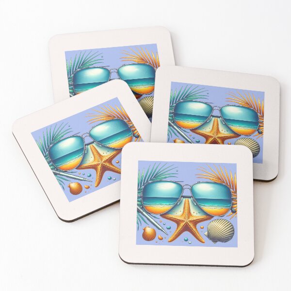 Item preview, TROPICAL BEACH AND THE SUNGLASSES designed and sold by Catalina Kate.