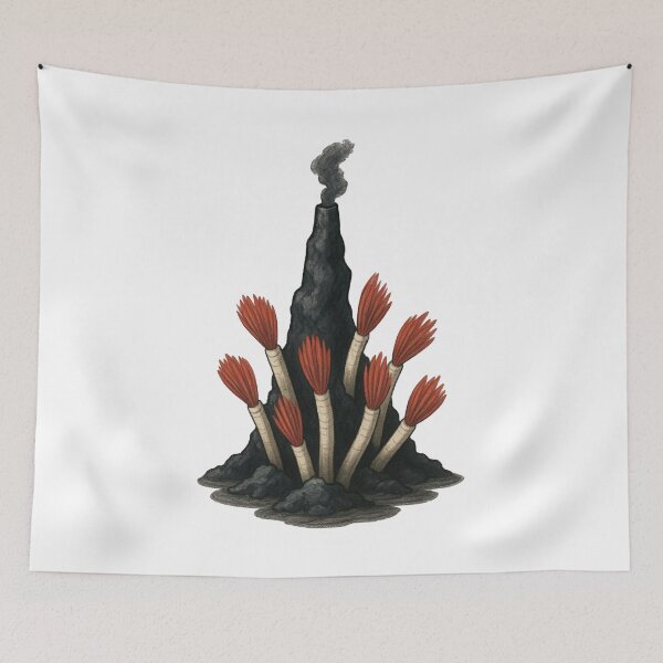 Item preview, Tube Worms – Deep Sea Vent Creatures with Red Plumes designed and sold by Vendeloc.