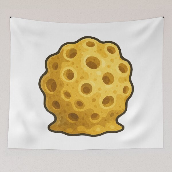 Item preview, Sea Sponge – Yellow Porous Ocean Creature Illustration designed and sold by Vendeloc.