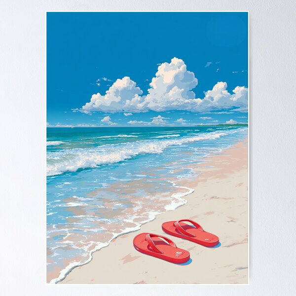 Artikelvorschau, Flip-Flops am Strand entworfen und verkauft von StudioRedKoala.