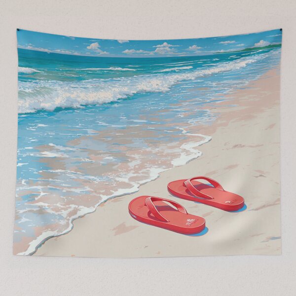 Item preview, Flip Flops on the beach designed and sold by StudioRedKoala.