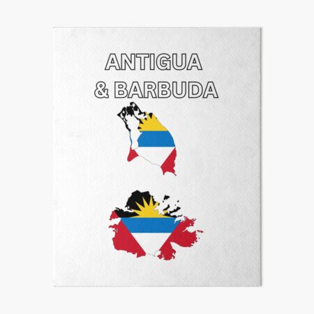 Vista previa del artículo con la obra «Diseño del mapa de la bandera de Antigua y Barbuda», diseñado y vendido por atomstartup.