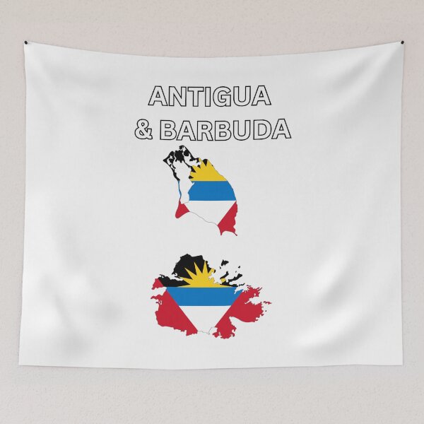 Item preview, Antigua and Barbuda Flag Map Design designed and sold by atomstartup.