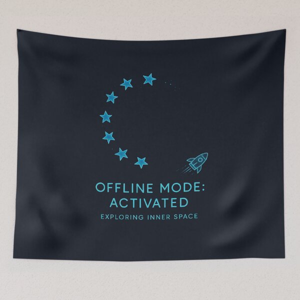 Item preview, Offline Mode Activated – Space Aesthetic Inner Peace designed and sold by LaserKey.