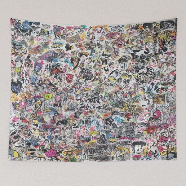 Item preview, Vibrant Graffiti Wall with Colorful Tags and Doodles designed and sold by Rostislav Bouda.