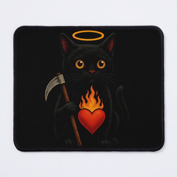 Item preview, Cat with Burning Heart and Scythe designed and sold by Amr Siam.